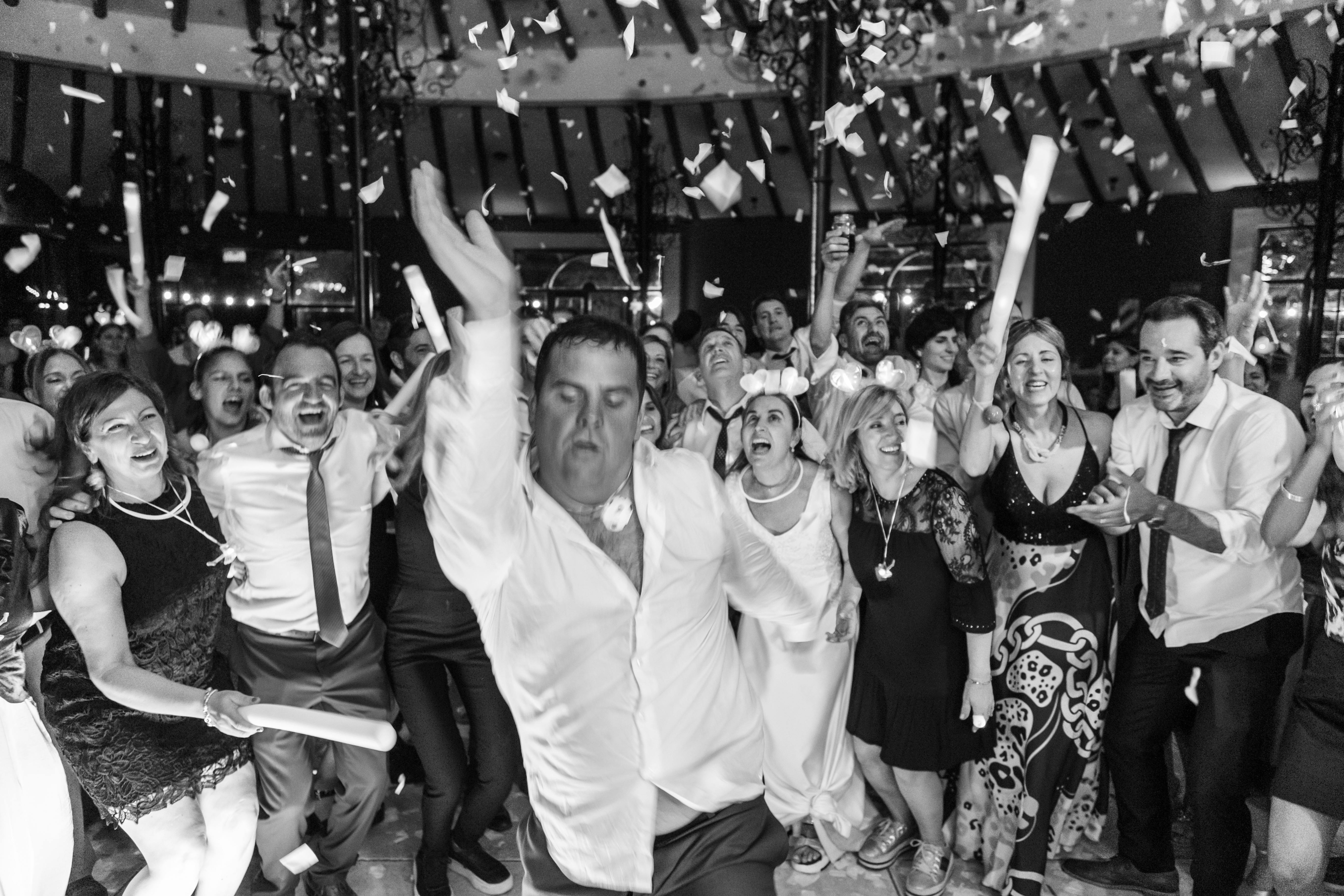 People dancing at a wedding