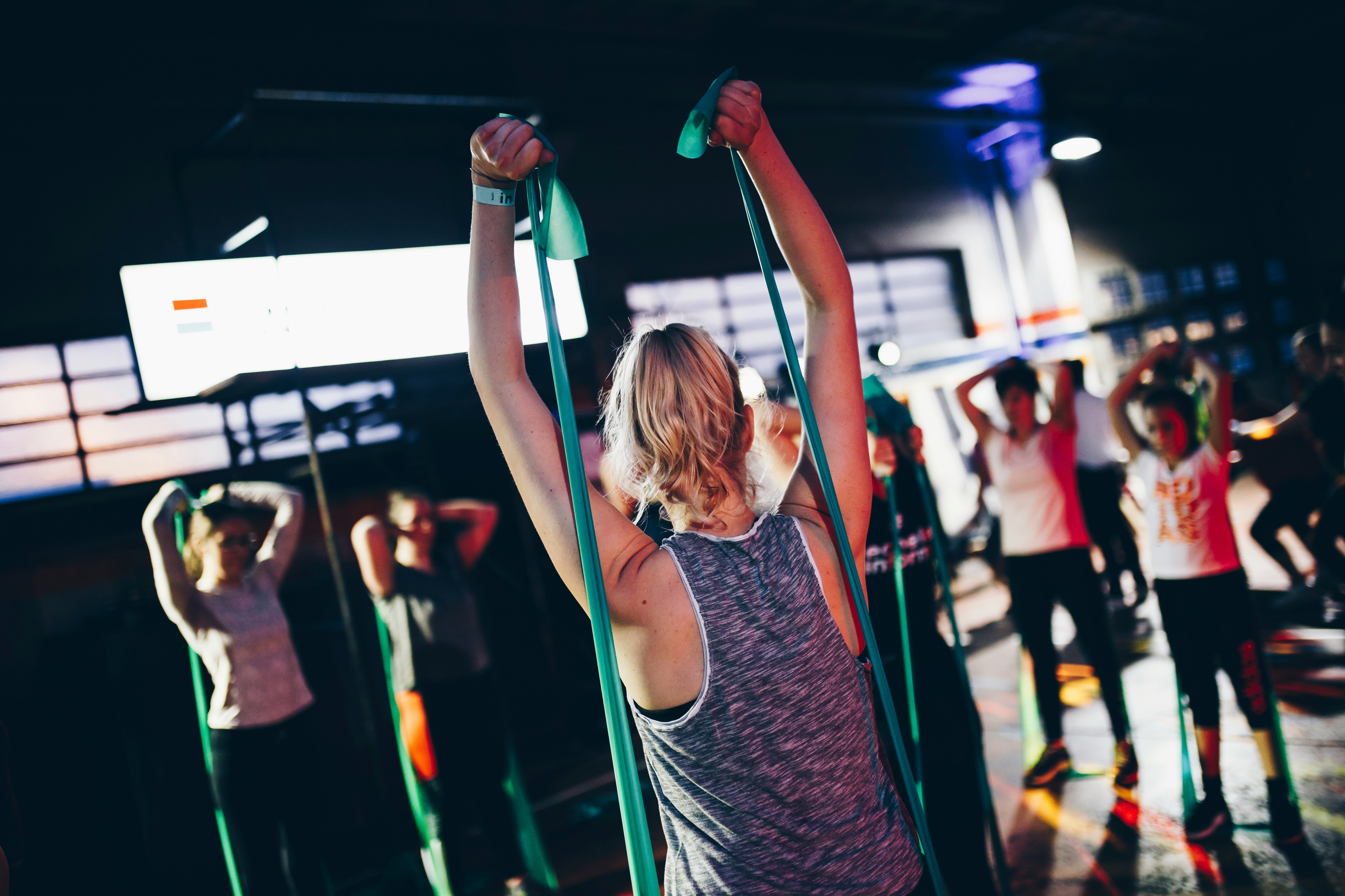 Group workout class